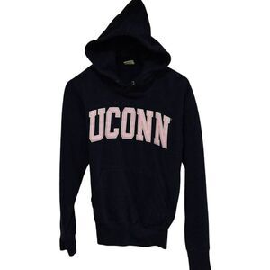 Vintage MV Sports UCONN Hoodie, Rare Pink Raised Lettering, Small, Sweet!